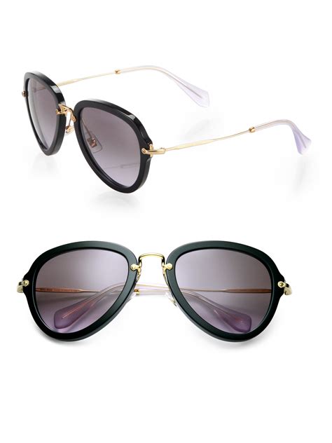 Miu Miu Aviator Sunglasses 